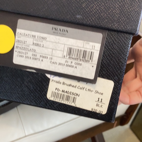 Prada black and grey shoes. NWT Size 11 - Picture 5 of 6